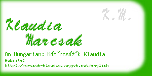 klaudia marcsak business card